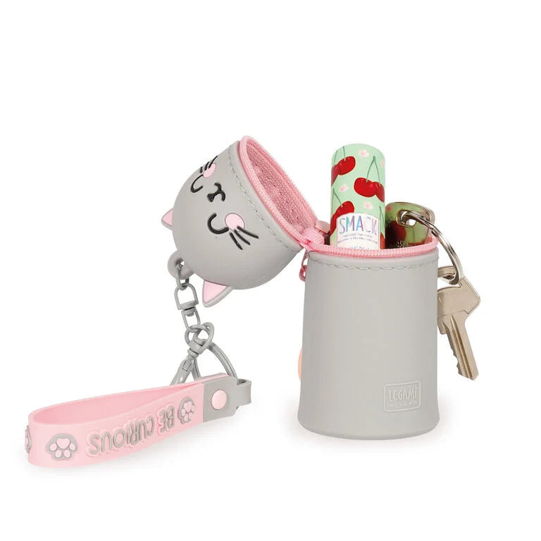 Kitty Coin Purse with Key Ring - Mini Kawaii