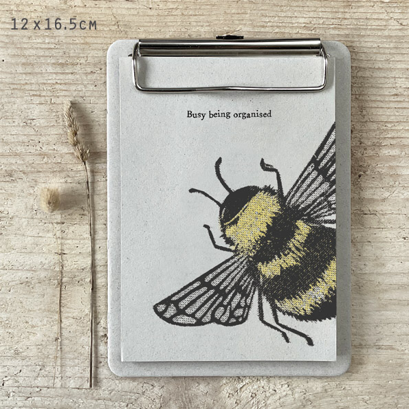 Busy being organised small clipboard pad by East of India