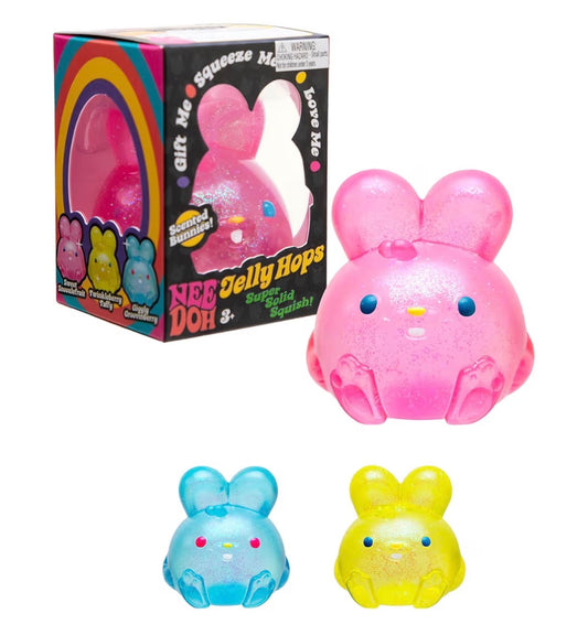 NeeDoh Jelly Hops Scented Bunny Squishy Fidget Toys for Kids Fun Sensory Toy