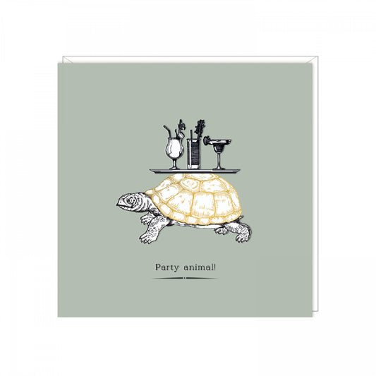 Party on- tortoise birthday card