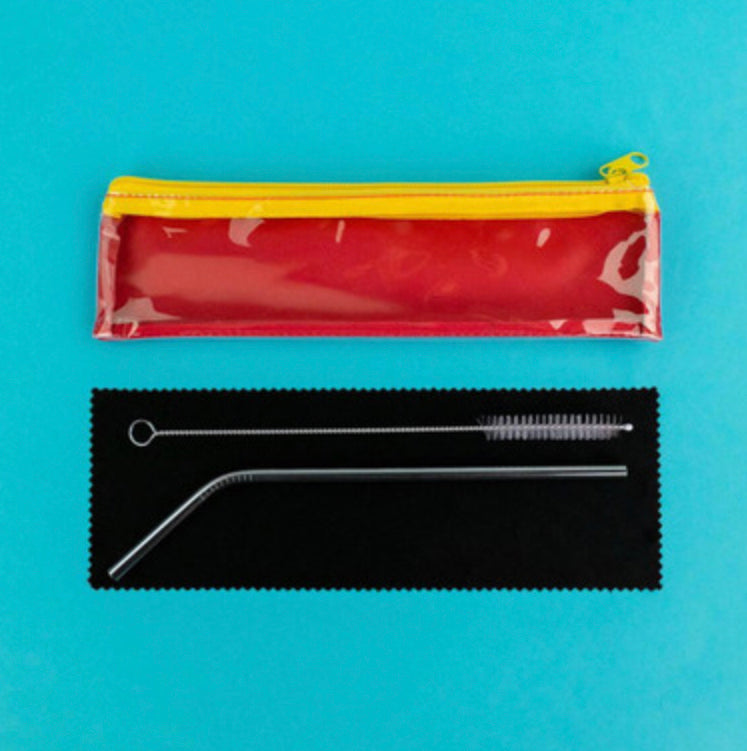 Thirst aid kit reusable straw in case.