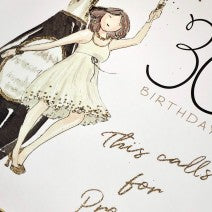 30th Birthday card- This calls for  Prosecco