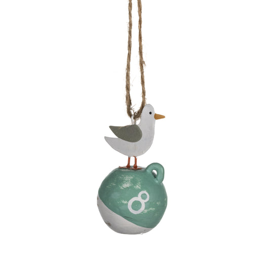 Seagull on bouy hanging decoration