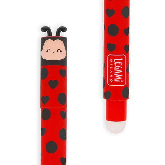 "Get Lucky" Ladybug Erasable Gel Pen - Erasable Pen