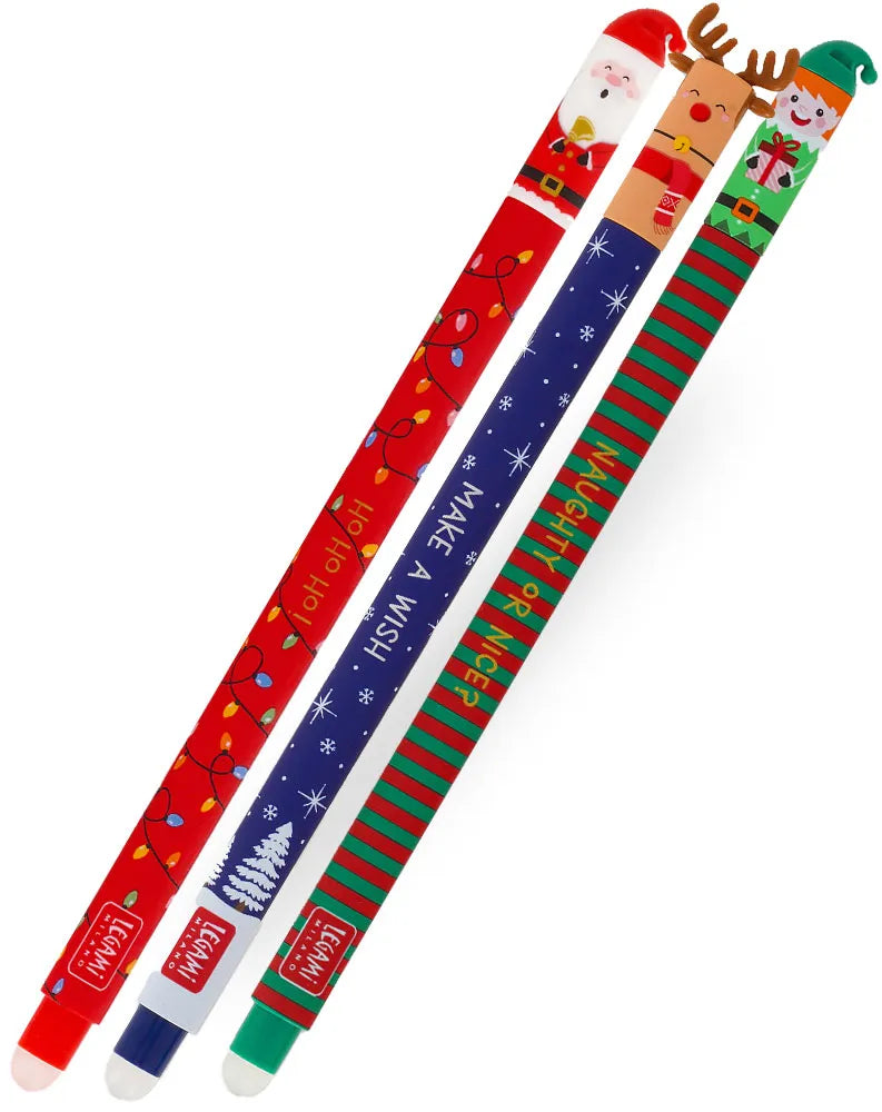 Legami Christmas Edition Naughty or Nice Erasable Gel Pen Set