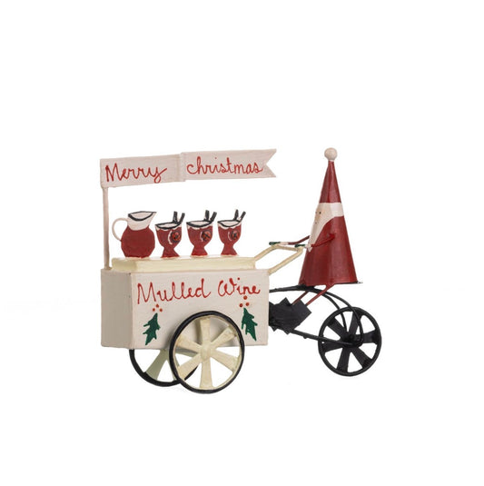 Mulled Wine Santa Christmas Cart standing decoration