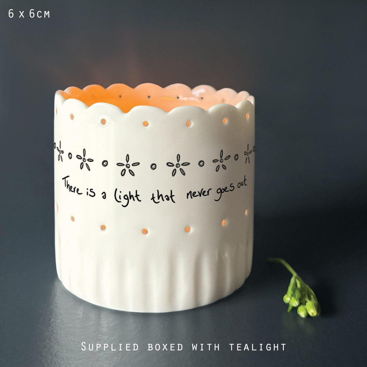 Scallop tea light holder-There is a light that never goes out