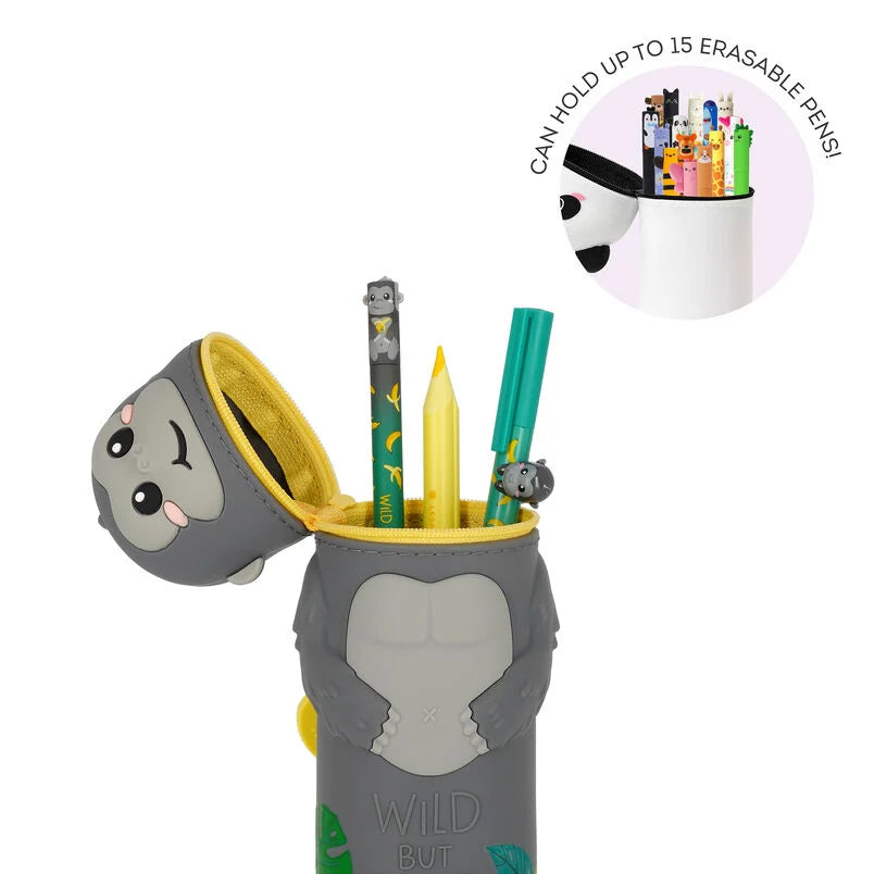 Gorilla "Wild but Kind" 2-in-1 Silicone Pencil Case - Kawaii