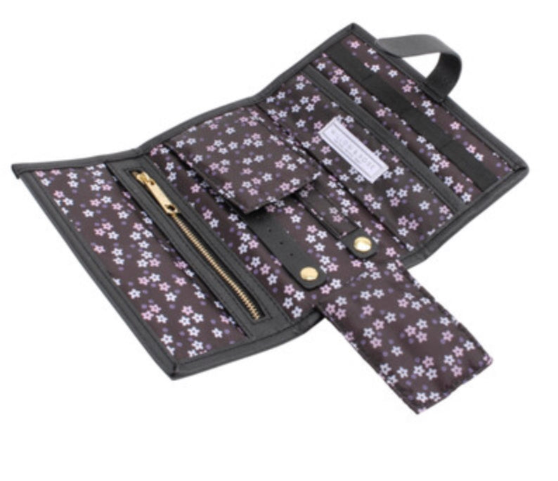 Ta-Da! Black jewellery roll. Travel jewellery roll by willow & rose