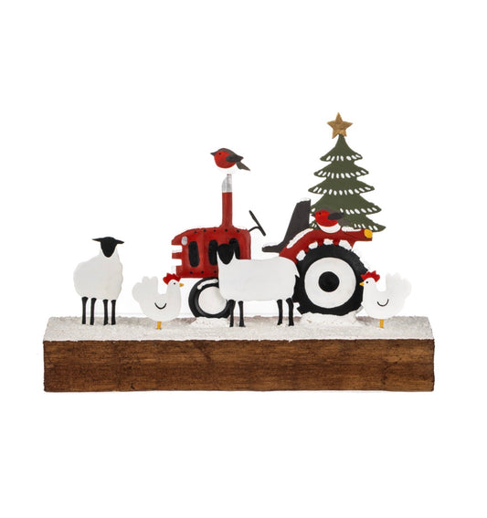 Farmyard Frolics Christmas standing ornament.