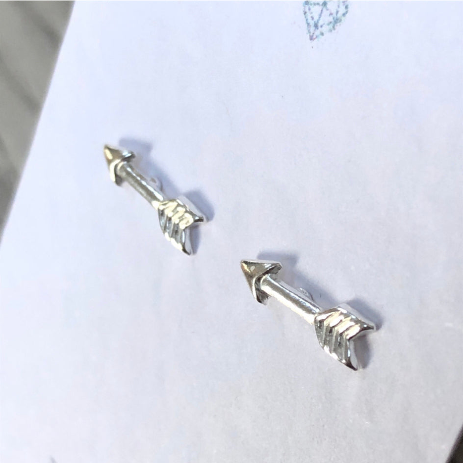 Arrow sterling silver stud earrings.