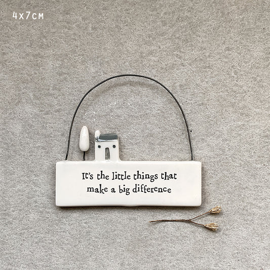 Small Hanging scene-It’s the little things that make a big difference.
