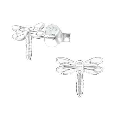 Dragonfly sterling silver stud earrings