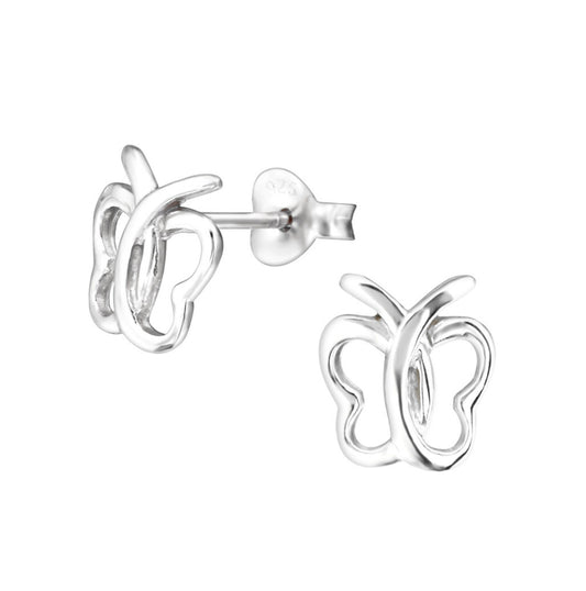 Butterfly stud sterling silver stud earrings