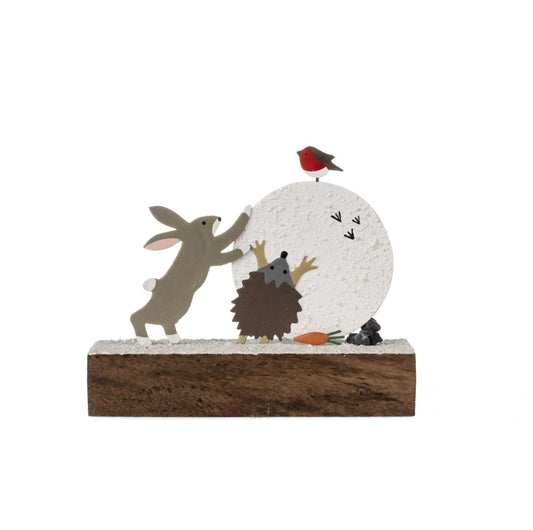 Making a snowman standing Christmas ornament