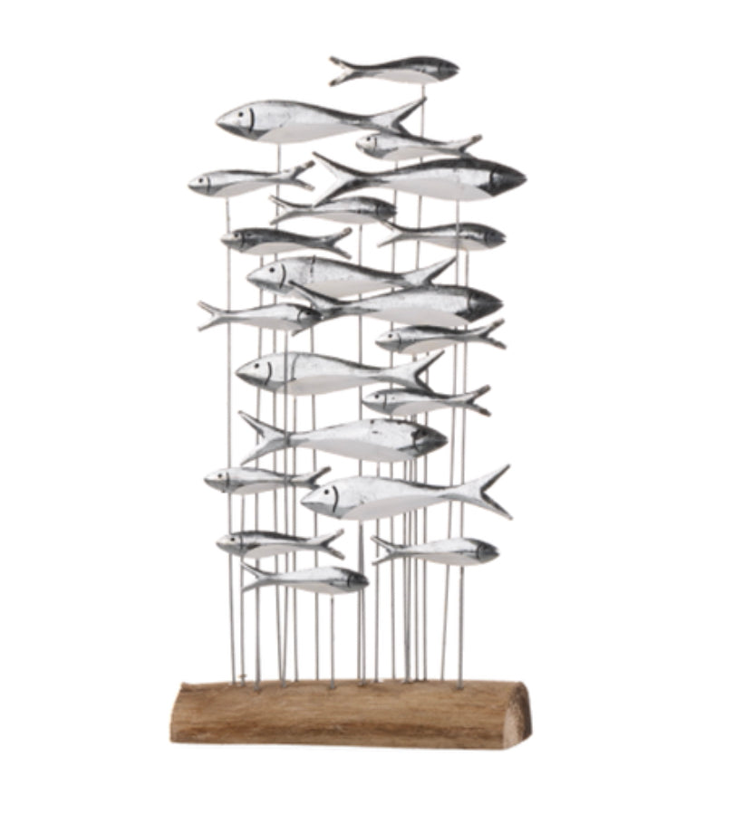 Tall school of fish ornament by Shoeless Joe