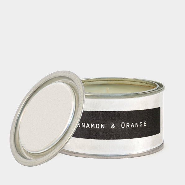Cinnamon & orange  scented candle in a tin  by East of India