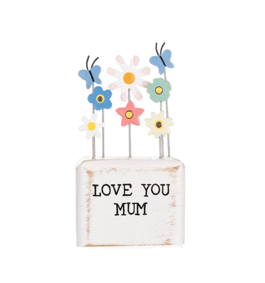 Love you mum flowers ornament