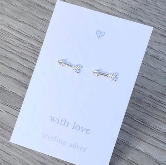 Arrow sterling silver stud earrings.