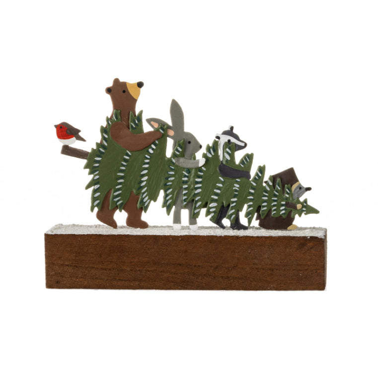 Homeward bound with the tree standing Christmas ornament