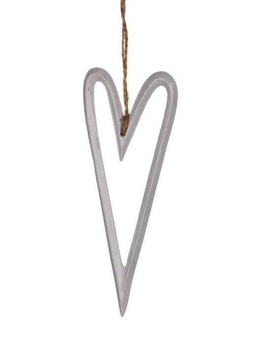 Sky Blue Hollow Heart hanging decoration.