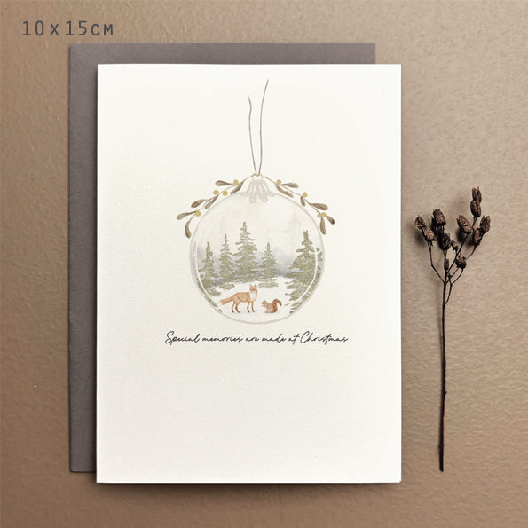 Bauble card-Special memories at Christmas