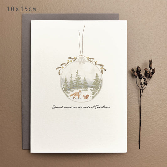 Bauble card-Special memories at Christmas