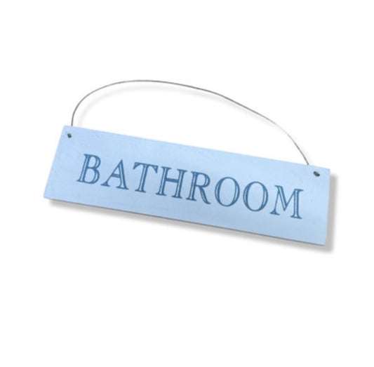 Bathroom sign by Shoeless Joe