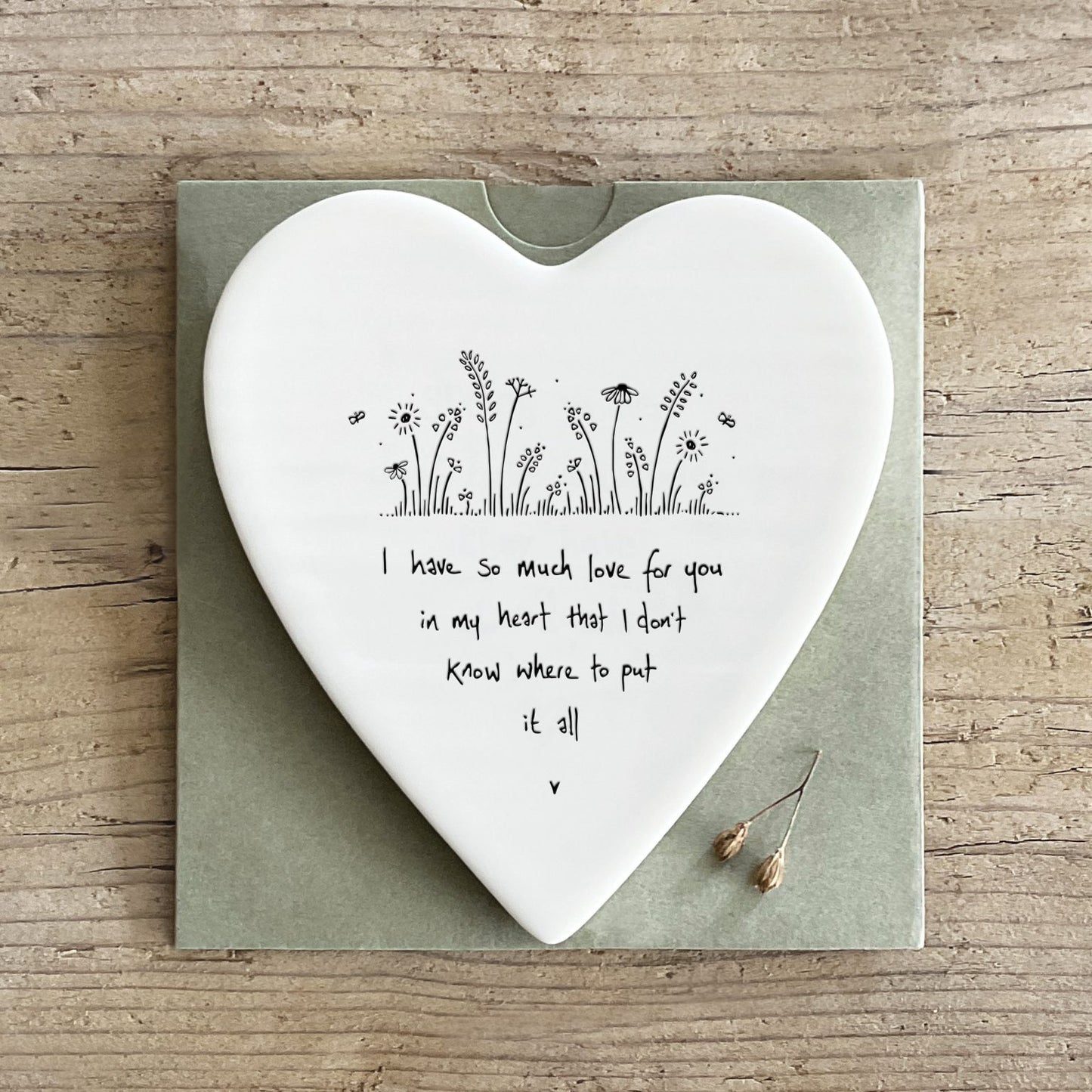 So much love for you ceramic heart coaster