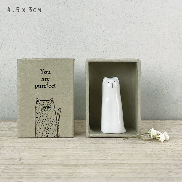 Matchbox cat ornament- you are purrfect