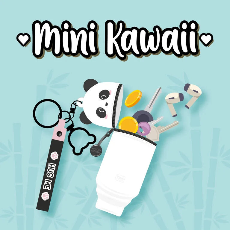 Panda Coin Purse with Key Ring - Mini Kawaii
