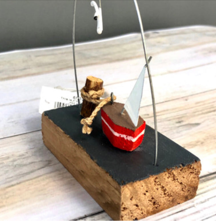 Shoeless Joe little red sail boat