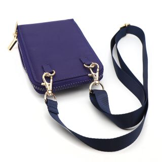 Recycled nylon indigo phone bag