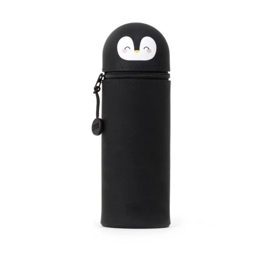 Penguin 2 in 1 silicone pencil case by Legami Milano