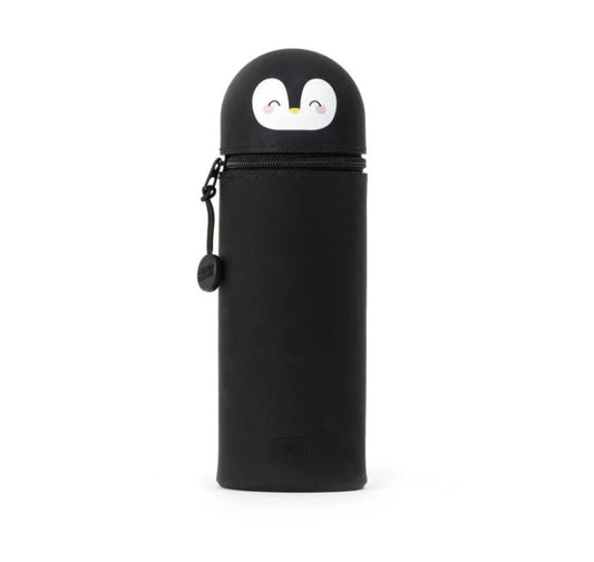 Penguin 2 in 1 silicone pencil case by Legami Milano