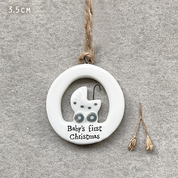Baby's first Christmas hanging decoration