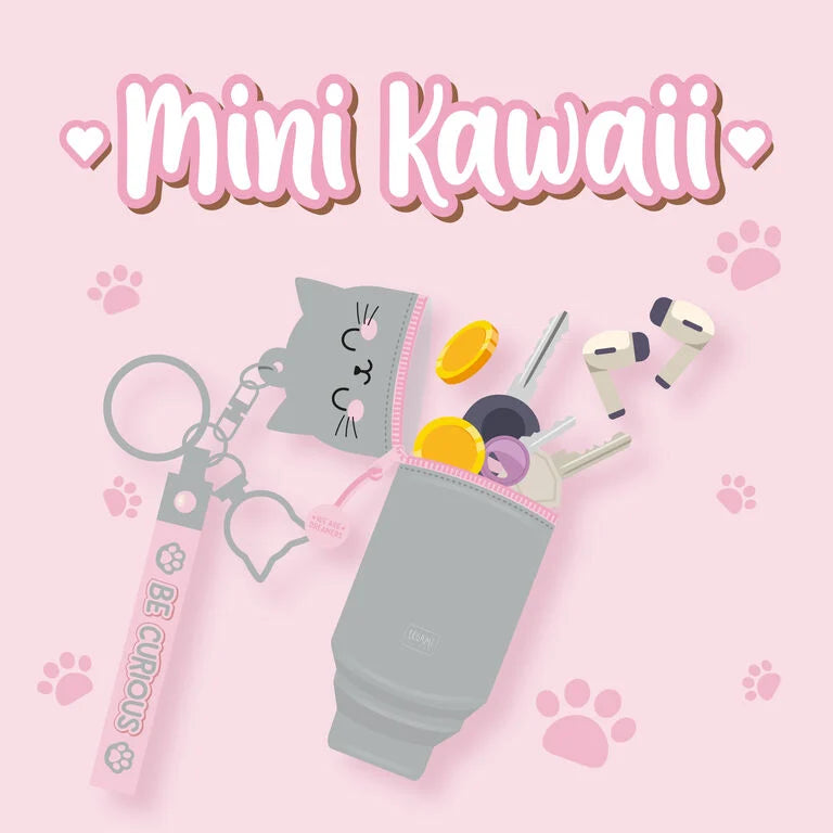 Kitty Coin Purse with Key Ring - Mini Kawaii