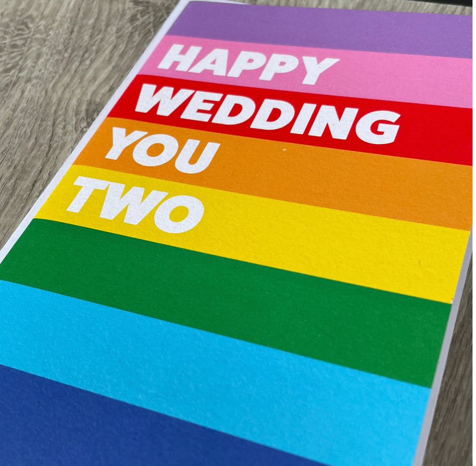 Pride wedding card . Rainbow