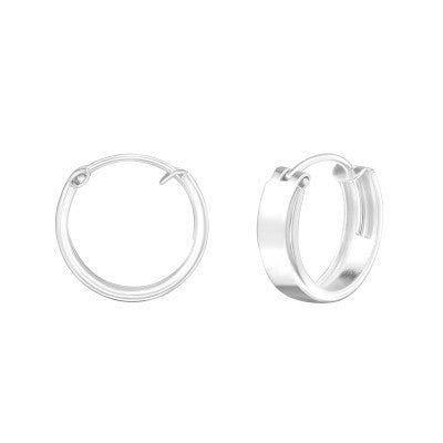 Chunky sterling silver hoop earrings