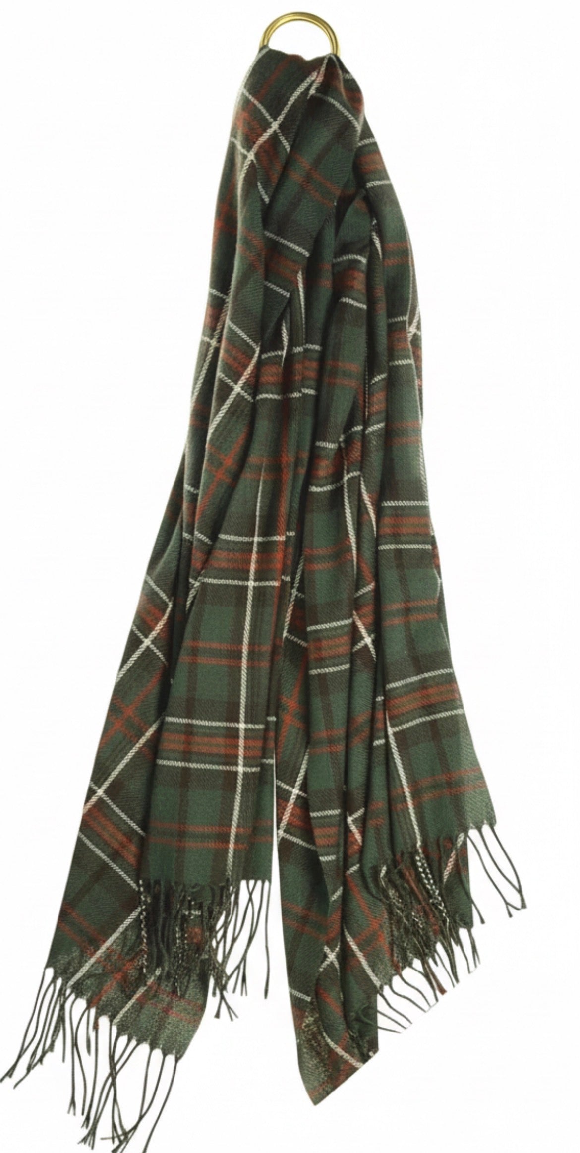 Classic Check tartan Racing green scarf