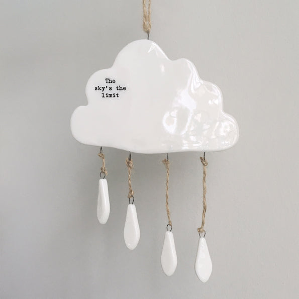 Porcelain mobile-Cloud. The sky's the limit.