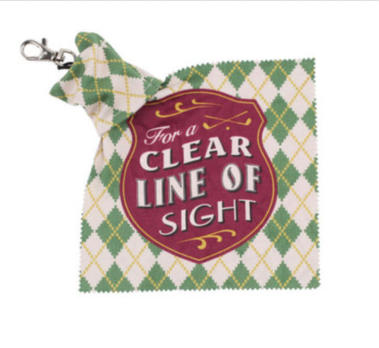 Microfibre cleaning cloth keyring. Golf . For a clear line of sight.