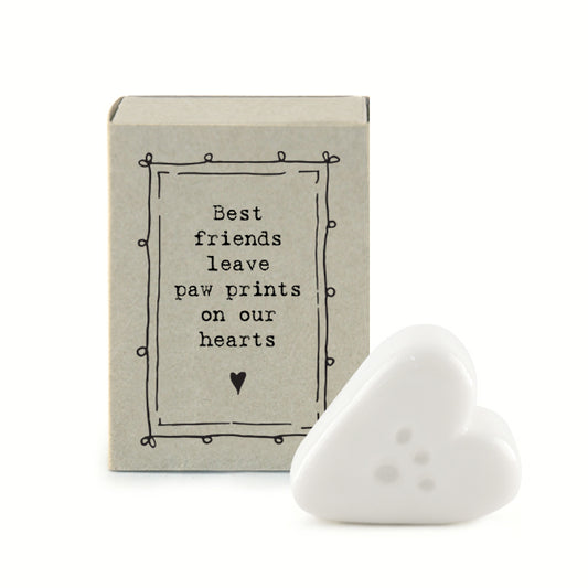 Best friends leave a paw print on our hearts. Ceramic matchbox keepsakes by East of India