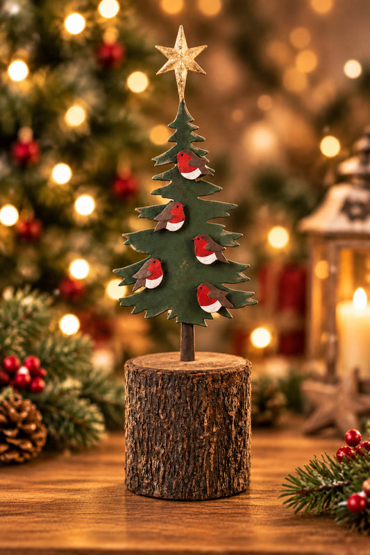 Robin Christmas tree standing ornament.