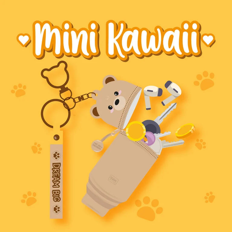 Bear Coin Purse with Key Ring - Mini Kawaii