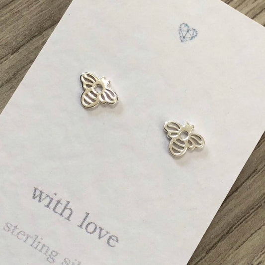Bee stud earrings