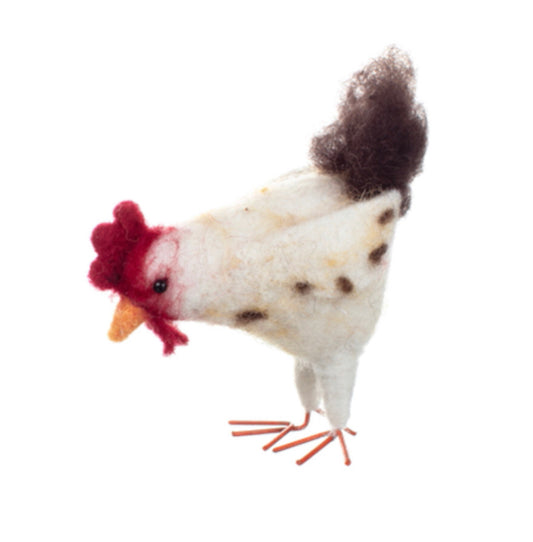 Penny hen felt ornament by Shoeless Joe