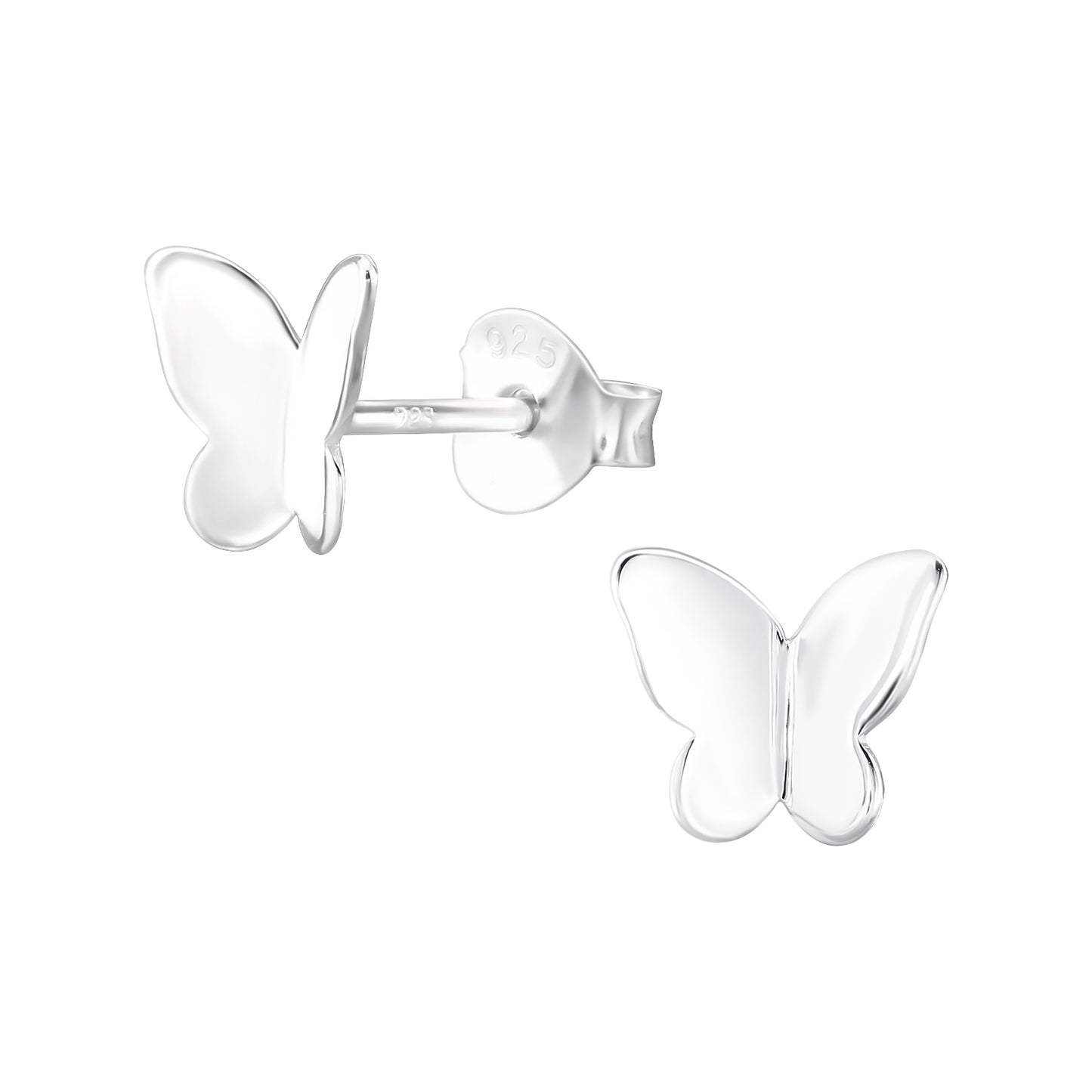 Butterfly sterling silver stud earrings
