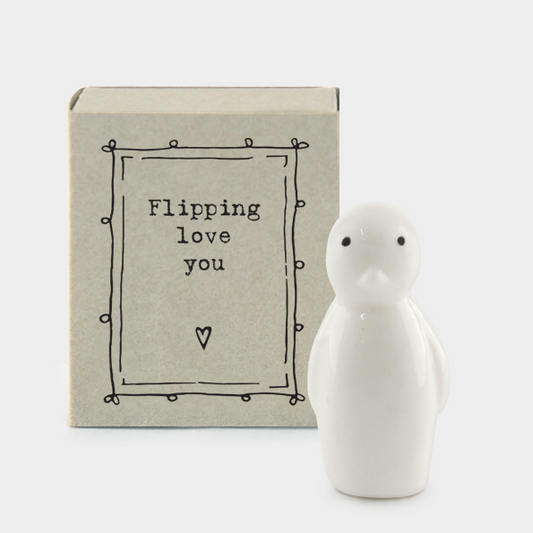 Little Penguin match box ceramic by East of India. Flipping love you.