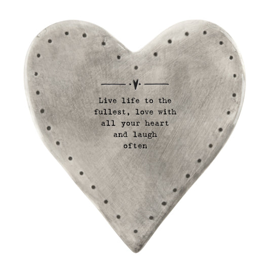 Ceramic coaster - live life to the fullest, love with all your heart East of India